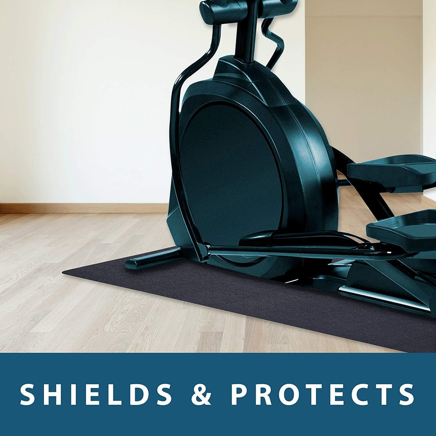 Exercise Equipment Mat for under Stationary Bike